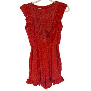 NWT Angashion Rust Red Romper